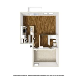 1 bed, 1 bath, 751 sqft, $1,037
