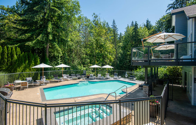 a swimming pool at the resort at paws up