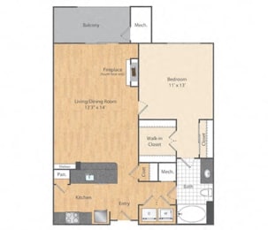 1 bed, 1 bath, 784 sqft, $2,135