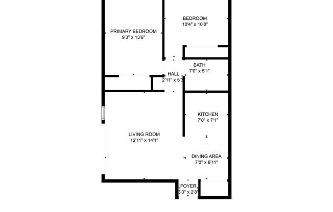 2 beds, 1 bath, 642 sqft, $900, Unit 9