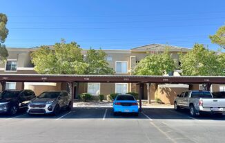 Bright and airy 2-bedroom, 2-bathroom second-floor condo tucked inside a secure gated community in southwest Las Vegas.