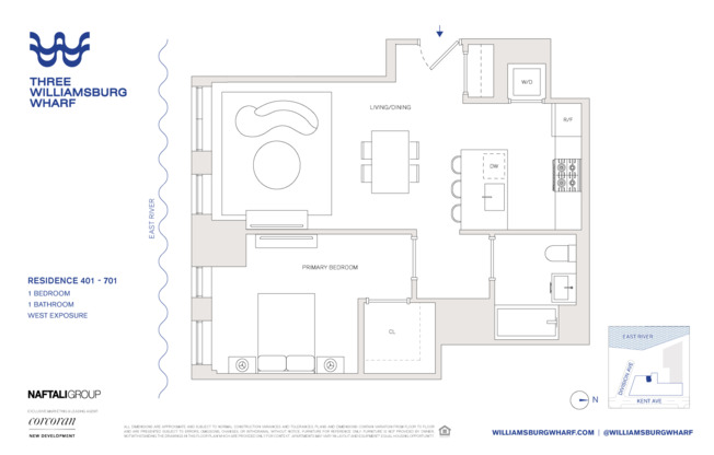 1 bed, 1 bath, $6,100, Unit 601