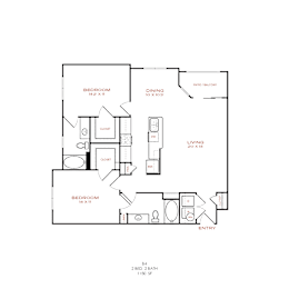 2 beds, 2 baths, 1,150 sqft, $1,809