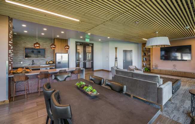 Lounge and Entertainment Space at 1000 Speer by Windsor, Denver, CO