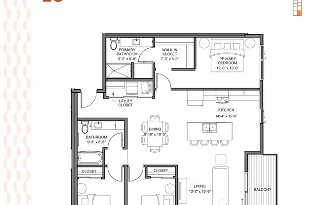 3 beds, 2 baths, 1,318 sqft, $2,450, Unit 119