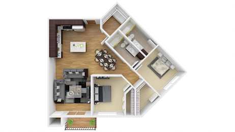 2 beds, 2 baths, 1,063 sqft, $2,280
