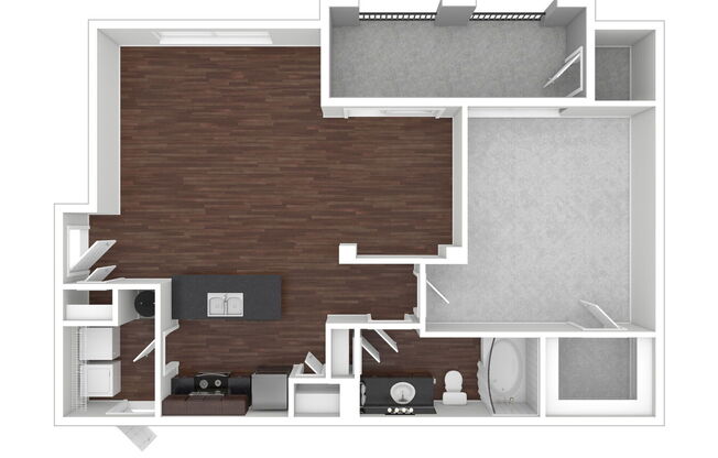 1 bed, 1 bath, 842 sqft, $1,430