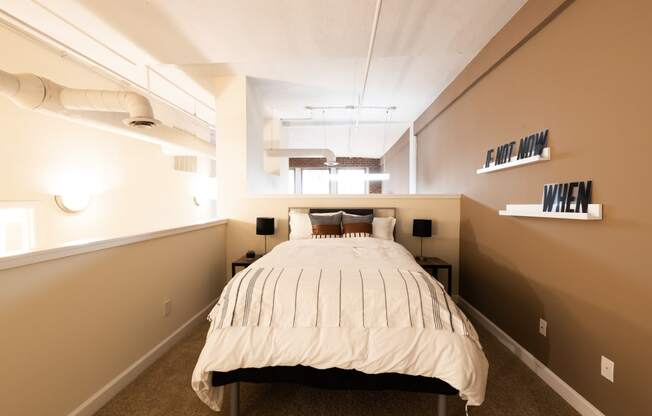 Cozy Bedroom at Harness Factory Lofts and Apartments, Indiana, 46204