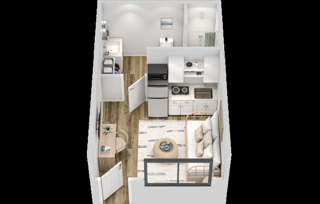 1 bed, 1 bath, 600 sqft, $1,099