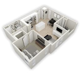 1 bed, 1 bath, 814 sqft, $3,096