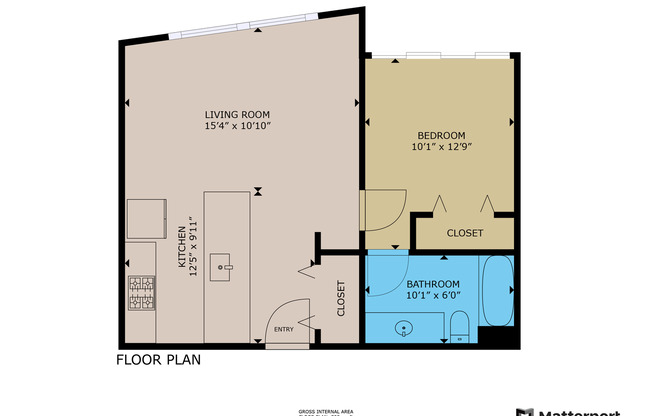 1 bed, 1 bath, 587 sqft, $1,273, Unit 301