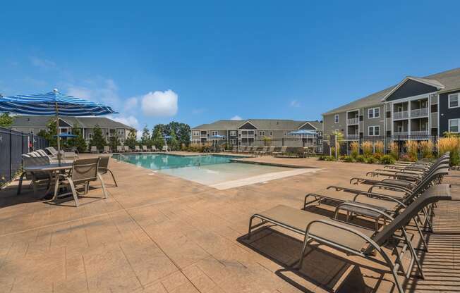 Swimming Pool Area at The Oasis at Plainville