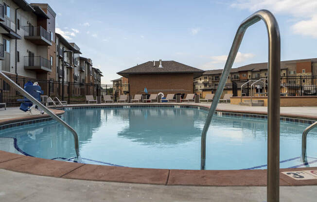 Resort-style pool at 360 at Jordan West best new apartments West Des Moines IA 50266