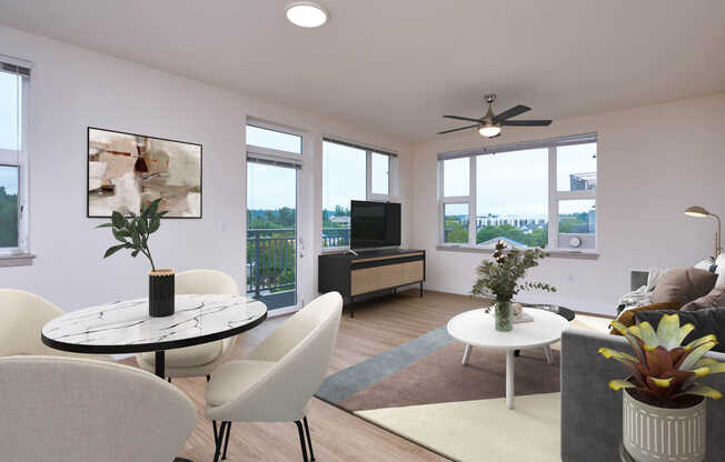 Living Room with Hard Surface Flooring