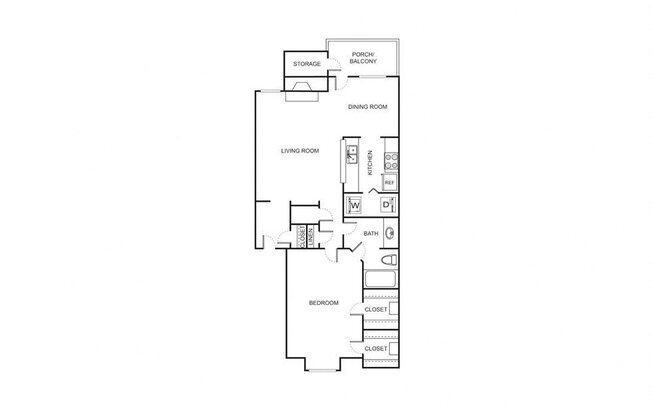 1 bed, 1 bath, 820 sqft, $840