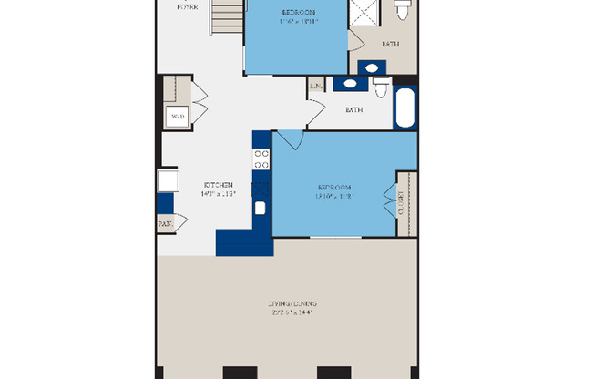 2 beds, 2 baths, 1,487 sqft, $1,883, Unit S303