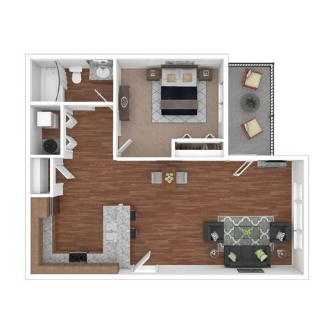 1 bed, 1 bath, 766 sqft, $1,585