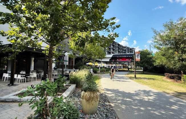 Restaurant And Recreational Path at West Inman Lofts, Atlanta, GA, 30312