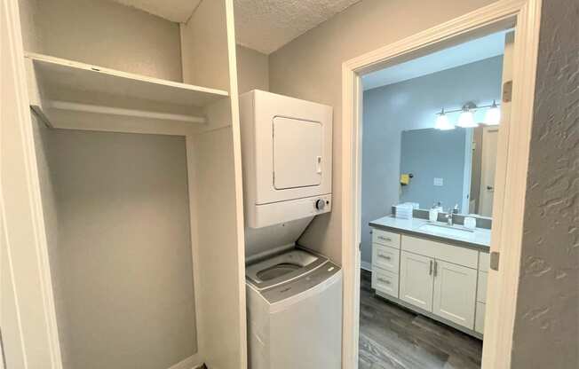 Bathroom With Adequate Storage at Sunnyvale Town Center, California