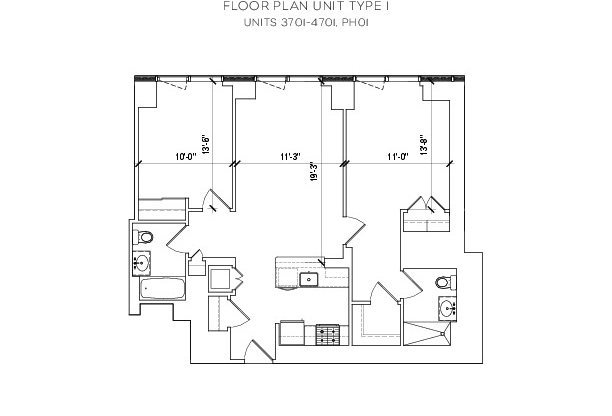 2 beds, 2 baths, $8,550, Unit 4501