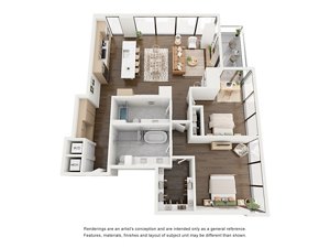 2 beds, 2 baths, 1,539 sqft, $8,640