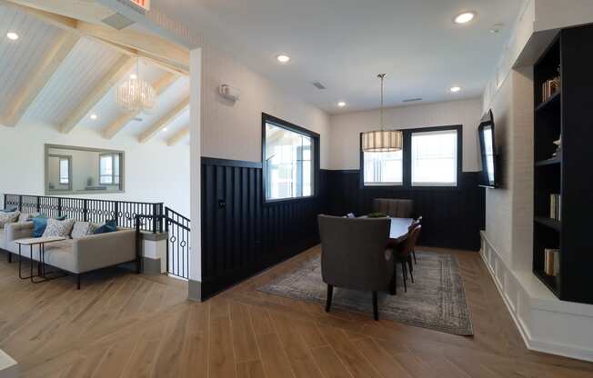 The Crest at Acworth Clubhouse with Vaulted Ceilings and Designer Seating at The Crest at Acworth, Georgia