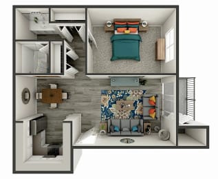 1 bed, 1 bath, 655 sqft, $1,350