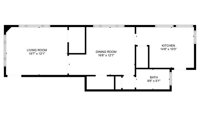 1 bed, 1 bath, 500 sqft, $2,095