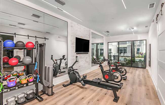 Yoga and Spin Studio at The Foundry Luxury Apartments in Tampa FL