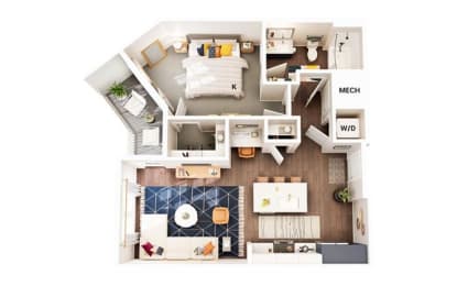 1 bed, 1 bath, 731 sqft, $1,660