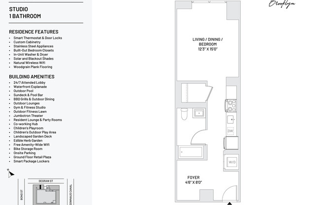 Studio, 1 bath, $3,965, Unit 442