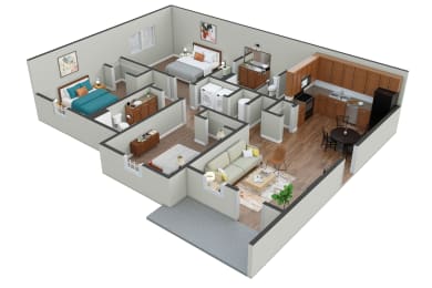 3 beds, 2 baths, 1,156 sqft, $1,548