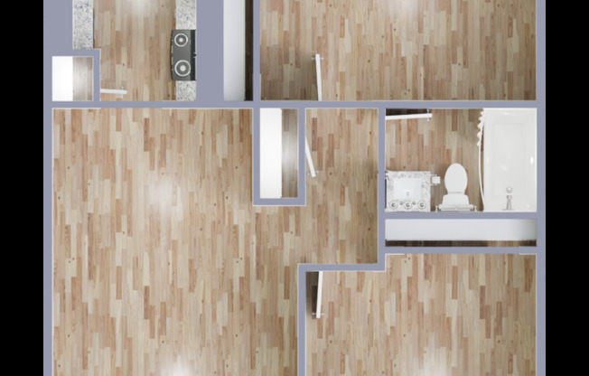 2 beds, 1 bath, 710 sqft, $1,119