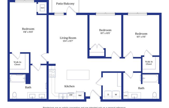 3 beds, 2 baths, 1,379 sqft, $3,145, Unit 146
