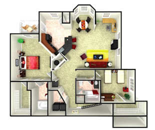 2 beds, 2 baths, 1,411 sqft, $1,680