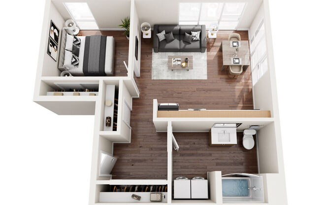 1 bed, 1 bath, 656 sqft, $2,598