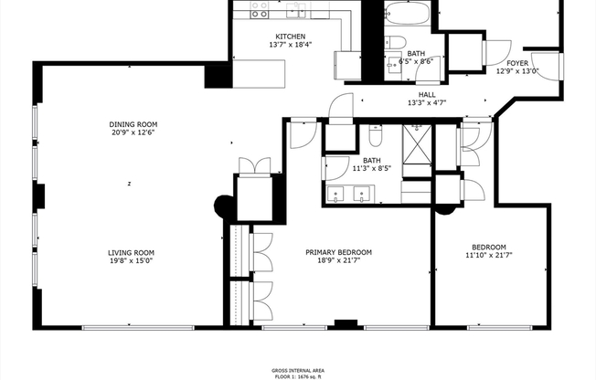 2 beds, 2 baths, 1,708 sqft, $5,500, Unit 6-5