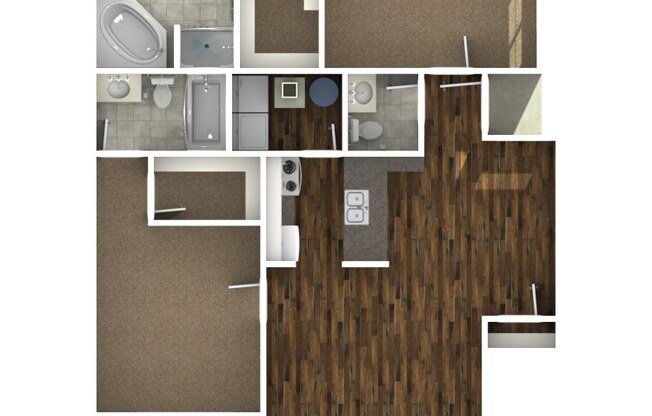 2 beds, 2.5 baths, 1,164 sqft, $1,695