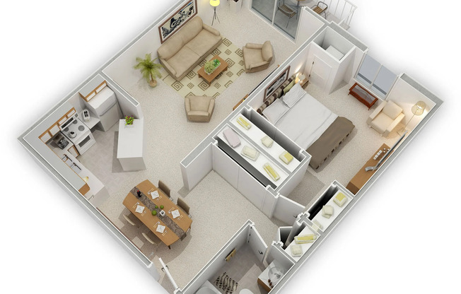 1 bed, 1 bath, 754 sqft, $1,350