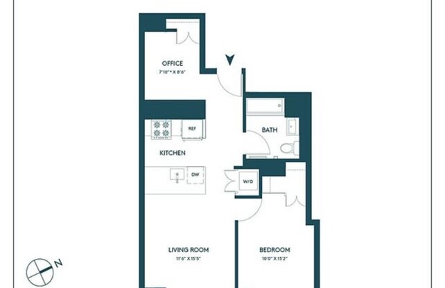 1 bed, 1 bath, $3,785, Unit 10H