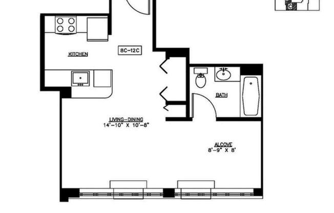 Studio, 1 bath, $3,423, Unit 10C