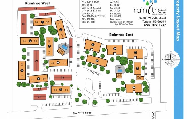 Property Map at Raintree Apartments, Kansas, 66614