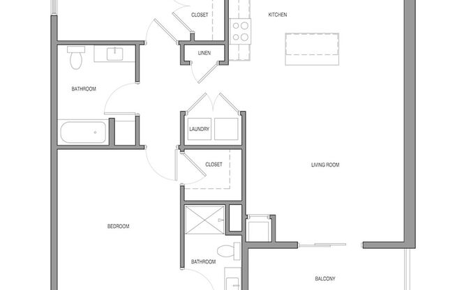 2 beds, 2 baths, 1,180 sqft, $2,600, Unit 301