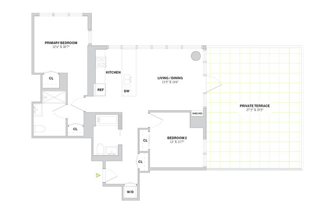 2 beds, 2 baths, $13,543, Unit 64C