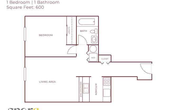 1 bed, 1 bath, 600 sqft, $1,195, Unit 1122