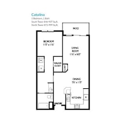 1 bed, 1 bath, 922 sqft, $3,050