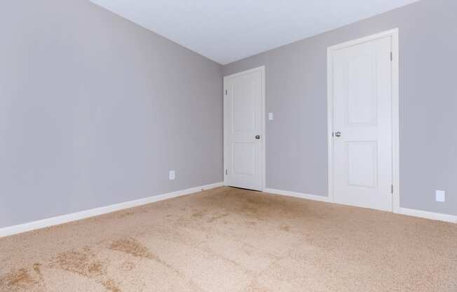 carpeted second bedroom  at 444 Park Apartments, Richmond Heights, OH, 44143
