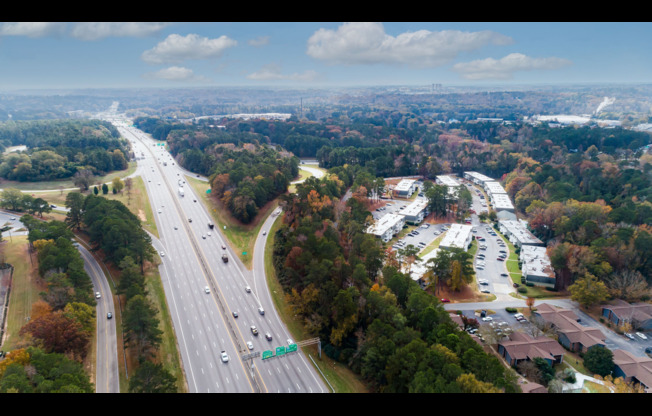 Aerial Photography of Community | Peachtree Place Apartments For Rent in Columbia SC