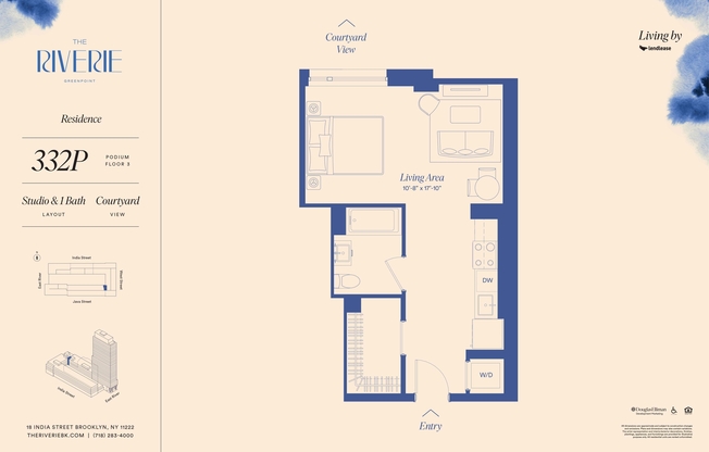 Studio, 1 bath, $4,500, Unit 332P