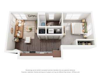 1 bed, 1 bath, 539 sqft, $1,675